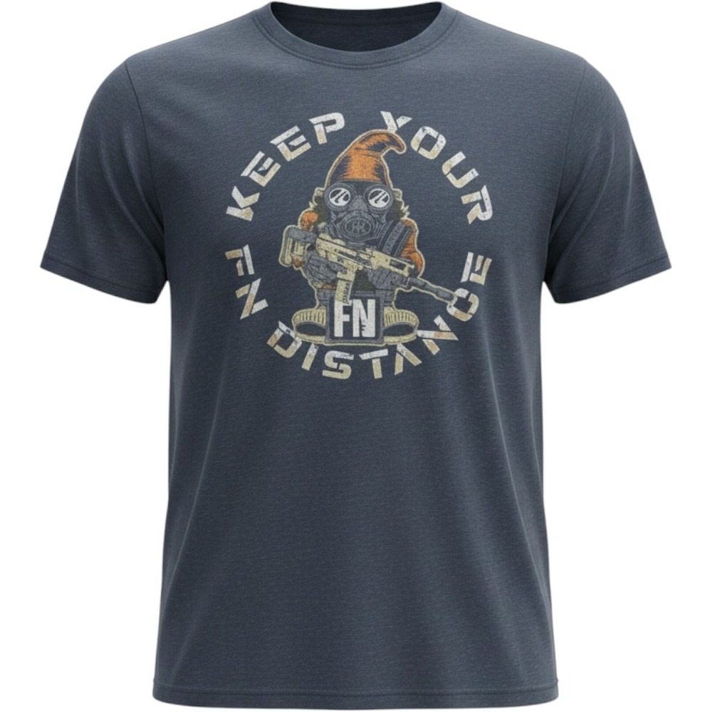 Next Level Men Blue Keep Your FN Distance Gnome Gas Mask Graphic T-Shirt XXL